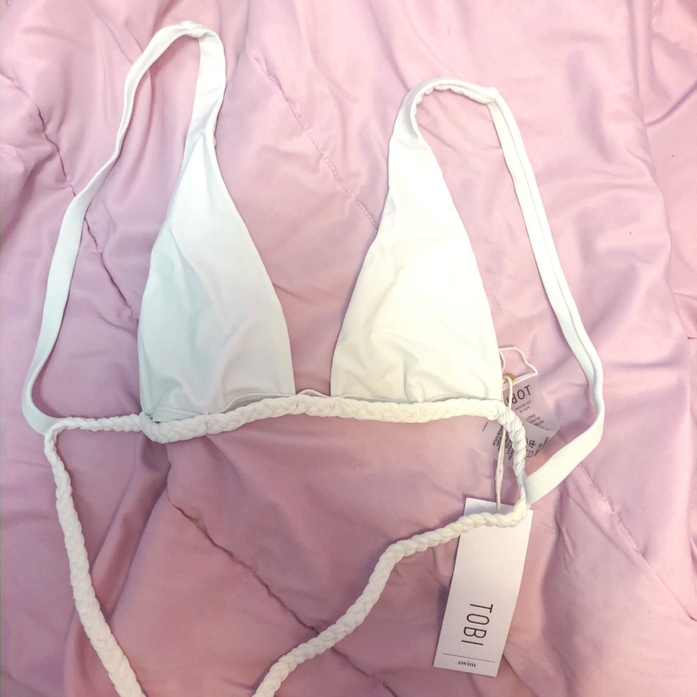 Tobi white bikini top